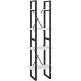 vidaXL ormarić za knjige s 4 razine bijeli 40x30x140 cm od borovine | shoptok.hr