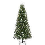 vidaXL Umestno božično drevo med 300 LED Zelena 240 cm PE in PVC | Shoptok.si