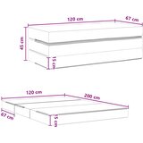 SOFA na razvlačenje 120 x 67 x 45 cm Tamnosiva | shoptok.hr
