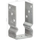  Sidra za ogradu 6 kom srebrna 8 x 6 x 15 cm pocinčani čelik | shoptok.hr