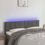  Posteljno vzglavje temno sivo 144x5x78/88 cm žamet, (20737572) | Shoptok.si