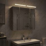  Kopalniška ogledalna omara Betonsko siva 80 x 14.5 x 70 cm, (5000232875) | Shoptok.si