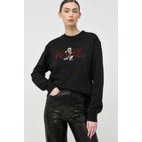 Karl Lagerfeld Dukserica za žene, boja: crna, s aplikacijom | shoptok.hr