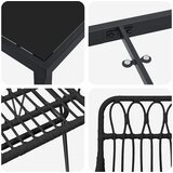  Vrtni set za objed 9 kom. Crna Čelik s prahom premazan | shoptok.hr