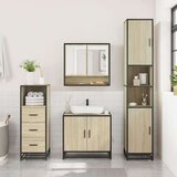 vidaXL Kopalniška garnitura 3-delna sonoma hrast inženirski les | Shoptok.si