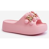 Boto Women's Foam Slides With Decorations On Thick Sole Pink Bremavia | Eponuda.ba