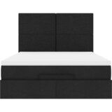  Otomanski krevet s madracem crni 140x200 cm tkanine | shoptok.hr