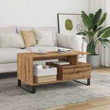 vidaXL Klubska mizica artisan hrast 90x49x45 cm inženirski les Cene