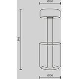 MAYTONI MOD229TL-L3B3K1 - LED prigušiva prenosna stolna lampa 3W/5V crna/prozirna | Eponuda.com
