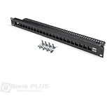 Patch panel za 24 modula RJ45 za rek 19' CRNI