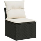  Set sofe 6 kom. Crna i krem-bijela Poli Rattan i čelik | shoptok.hr