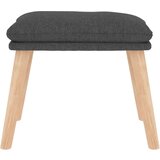  Stol za sproščanje s stolčkom temno sivo blago, (20812309) | Shoptok.si