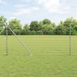 vidaXL Ograja za polja 1.2x25 m Galvanizirano jeklo | Shoptok.si
