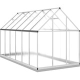  Staklenik s okvirom srebrni 334 x 169 x 202 cm aluminijski | shoptok.hr