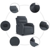  Električni naslonjač na podizanje tamnosivi baršunasti | shoptok.hr