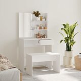  The Living Store Toaletna mizica komplet bele barve 74,5x40x141 cm - Komplet Toaletnih Mizic, (21500203) Cene