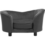 SOFA za pse tamnosiva 69 x 49 x 40 cm od pliša i umjetne kože | shoptok.hr