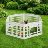 Ograda za Pse s 6 Panoa Bijela 179 x 151 x 58 cm Plastika | Eponuda.com