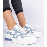 Gemre Blue women's sneakers with denim detail Lasata Cene