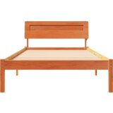  Krevetna konstrukcija S LED lampica s uzglavljem Voštano smeđa 75 x 190 cm | shoptok.hr