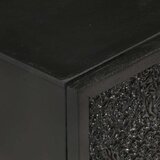 vidaXL Nočna omarica črna 40x30x50 cm trden akacijev in mangov les | Shoptok.si