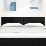  LED glava kreveta s LED trakama Crna 160 cm tkanina | shoptok.hr