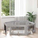  Vrata za pse z stojali 6 pcs Siva Sonoma 100 x 60 cm, (5000232667) | Shoptok.si