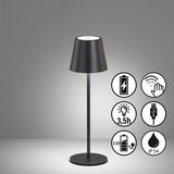 Fischer & Honsel Črna LED namizna svetilka s kovinskim senčilom (višina 36,5 cm) Viletto – | Shoptok.si