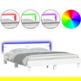  The Living Store Posteljni okvir z vzglavjem in LED bel 180x200 cm - Posteljni Okvir, (21447482) | Shoptok.si