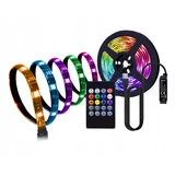 USB RGB LED trak 3m s kontrolerjem, utripanje v ritmu glasbe