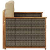  Srednja sofa za van Prirodna - Prirodno i bež Sivi rattan | shoptok.hr