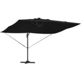 vidaXL Kantilever Roma Suncobran s LED-ima Crni 352x251x265 cm Aluminij | shoptok.hr