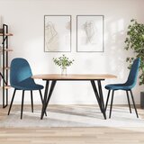 Maison Chic Jedilni stoli - Vzorci stoli 2 kosa moder žamet A337, (22032697) | Shoptok.si