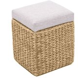  Klupa s 2 taburea od morske trave siva | shoptok.hr