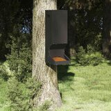 vidaXL Hranilnica za jelene Črna 28 x 30 x 80 cm Hladno valjana jeklo | Shoptok.si