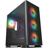  Kućište gaming RAMPAGE VANGUARD V2 Black Mesh Easy Tempered Glass Vertical VGA Holder 4*RGB Fan Hub E-ATX Big-T, 39846 | Eponuda.ba