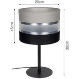  Stona lampa CORAL 1xE27/60W/230V crna/siva | Eponuda.com
