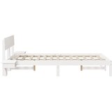  Krevetna konstrukcija Bijelo 120 x 200 cm Čvrsto borovo drvo Bijela 210 x 193.5 x 73 cm | shoptok.hr
