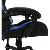  Igraća stolica s RGB LED svjetlima plavo-crna od umjetne kože | shoptok.hr