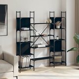Police za knjige crne 155,5 x 24 x 166,5 cm konstruirano drvo | shoptok.hr