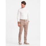 Ombre Men's knitted fitted turtleneck with viscose - ecru | Shoptok.si