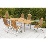 Gardenson Vrtna Garnitura Keros, 7-Delno, Jeklo, Masiven Les | Shoptok.si
