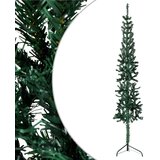  Tanka umjetna polovica božićnog drvca sa stalkom zelena 150 cm | shoptok.hr