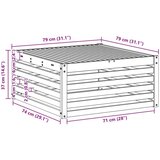 Vanjski stol Čvrsto drvo akacije Prirodna 79 x 79 x 37 cm - Prirodna stol | shoptok.hr