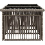  Stol za vrt Siva 100 x 55 x 37 cm PE Rattan i Staklo | shoptok.hr