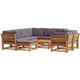  The Living Store Vrtna sedežna garnitura 10-delna z blazinami trden akacijev les - Vrtna Sedežna Garnitura, (21446334) | Shoptok.si