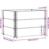  Vrtna sadilica siva 80x60 cm od masivne borovine | shoptok.hr