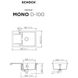 Schock granitno pomivalno korito Mono D-100 magma Cene