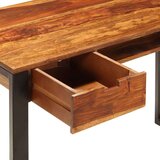 In Radni stol od masivnog drva šišama i čelika 110 x 55 x 78 cm | shoptok.hr