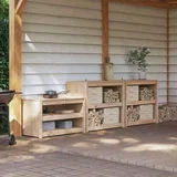 kuhinjski ormarić MEPPEL 3 pcs Prirodni Douglas